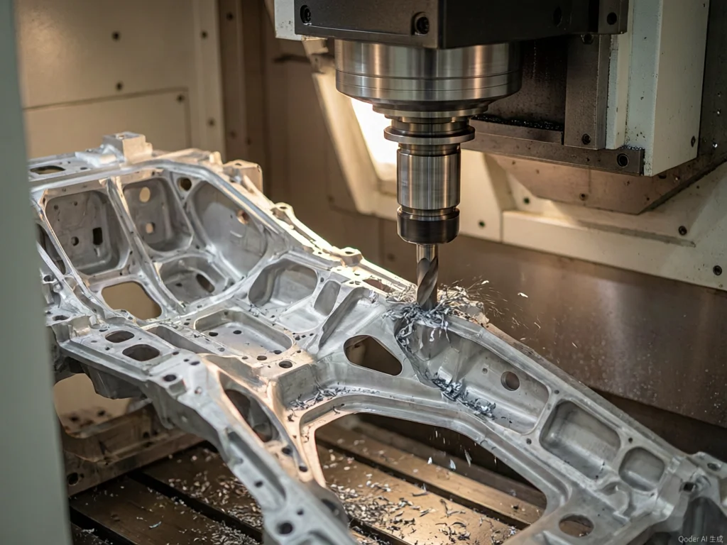 5-axis CNC machining complex aerospace geometry