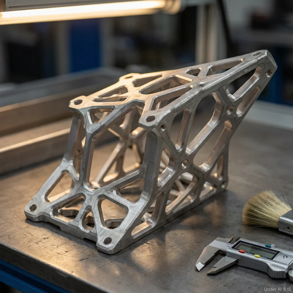 CNC machined satellite mounting bracket