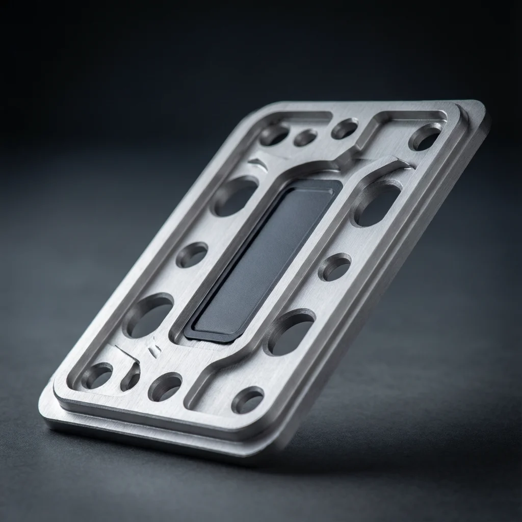 Motorcycle license plate holder CNC machining
