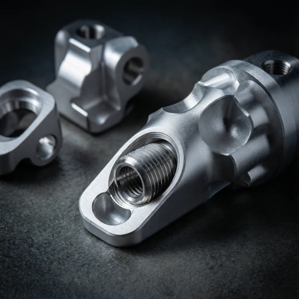Motorcycle mirror mount CNC machining