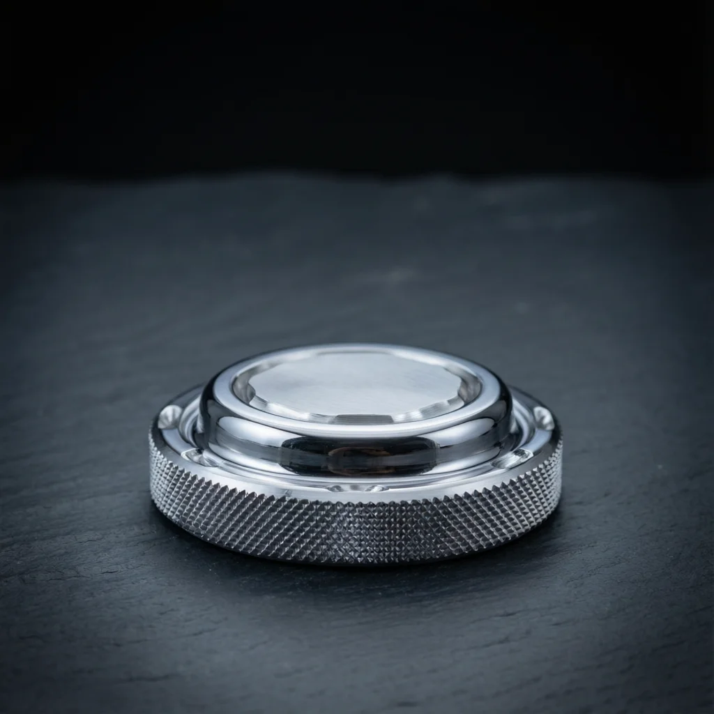 Motorcycle tank cap CNC machining